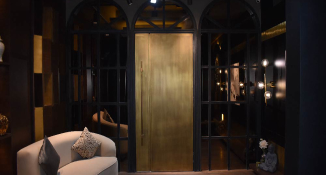 Golden Smooth Entrance Door