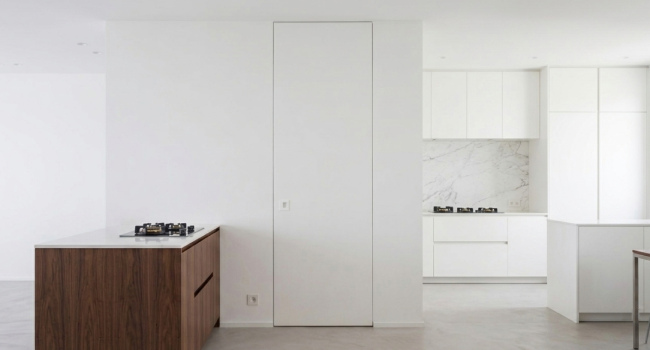 Frameless Flush to Wall Door System INFINII X44, 2'-8" x 8'-0" Universal