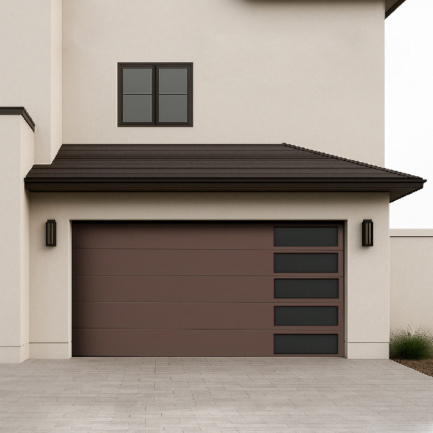 Elegant Garage Door Brown Mocha 16' x 7'