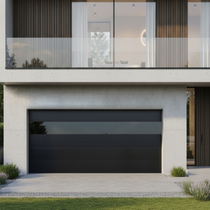 Contemporary Garage Door Black 8' x 8'