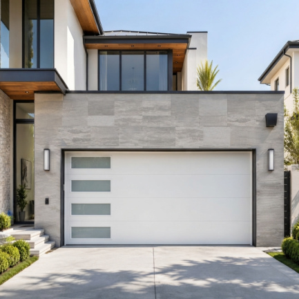 Elegant Garage Door White Sand 8' x 8'